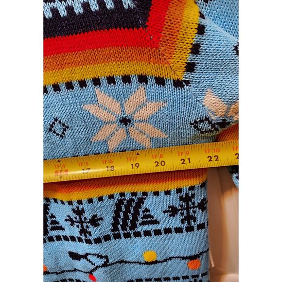 Aldi Gear Ugly Christmas Sweater Men’s M Snowflakes Retro Holiday Knit - Picture 7 of 7